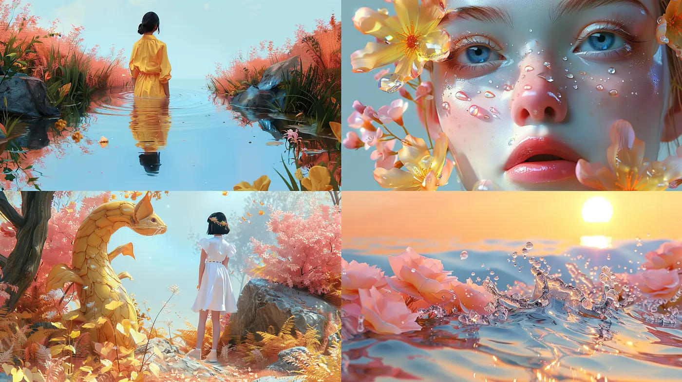 Serene Pastel Dreamscape: A Homage to Tranquil Imagery and Soft Hues - Midjourney sref style