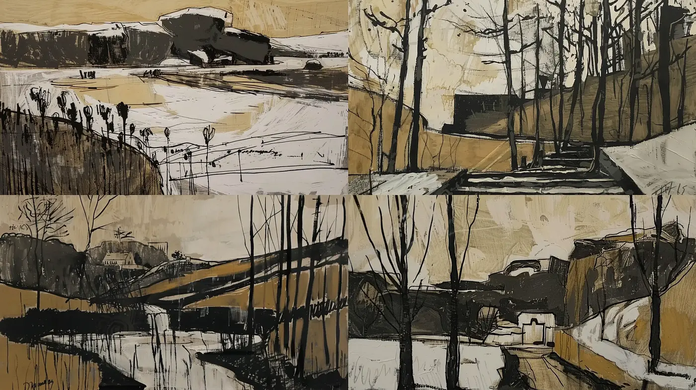 Sepia Sojourn: Evocative Exploration in Monochrome - Midjourney sref style