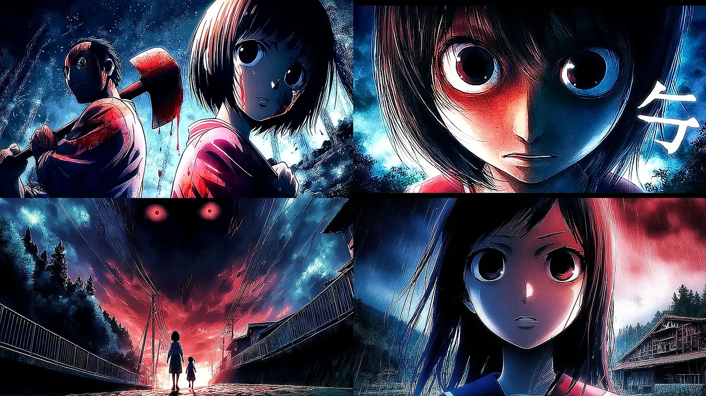 Dramatic and Surreal Anime Aesthetic with Dark Undertones - Midjourney sref style