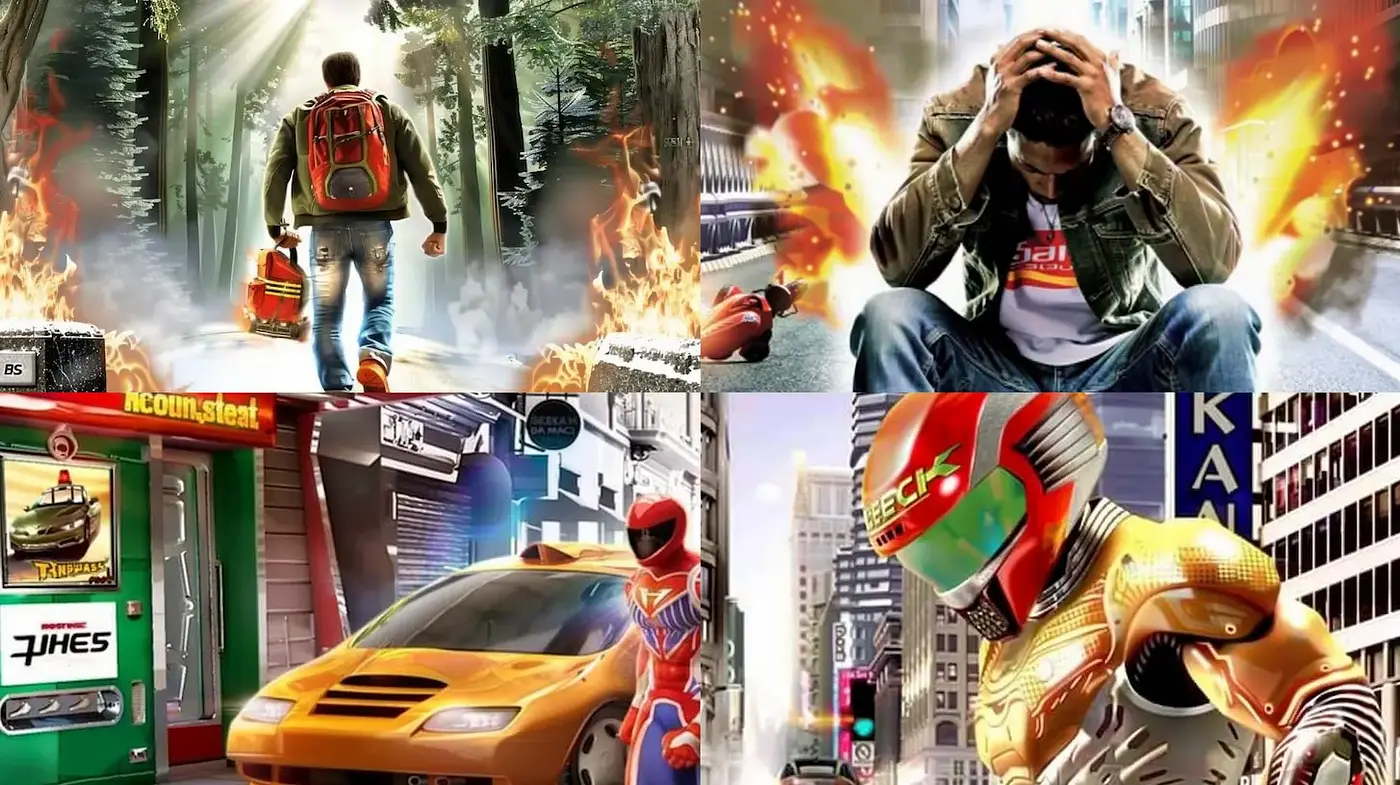 Dynamic and Action-Driven Visual Style with a Modern Urban Aesthetic - Midjourney sref style