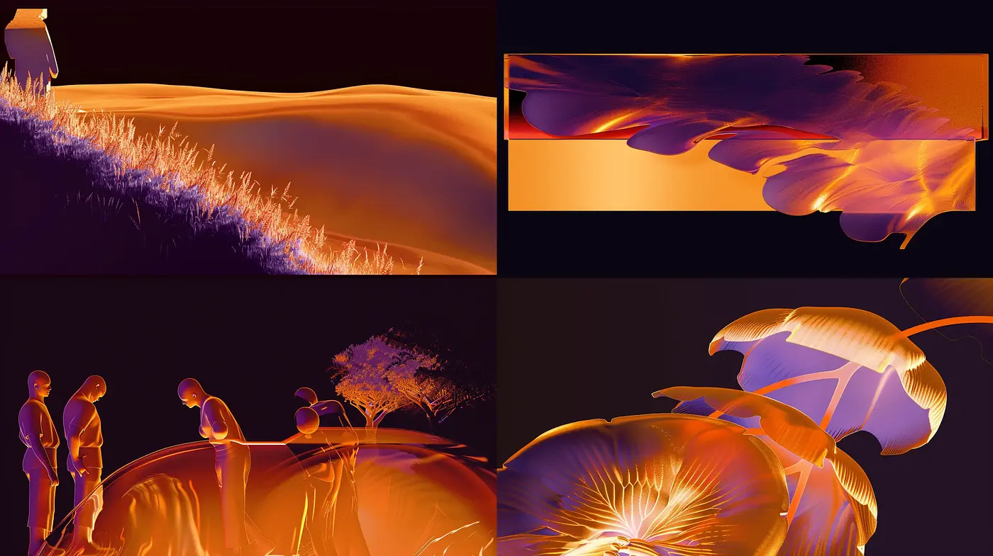 Luminous Dreamscape Fusion with a Surreal Ethereal Glow - Midjourney sref style
