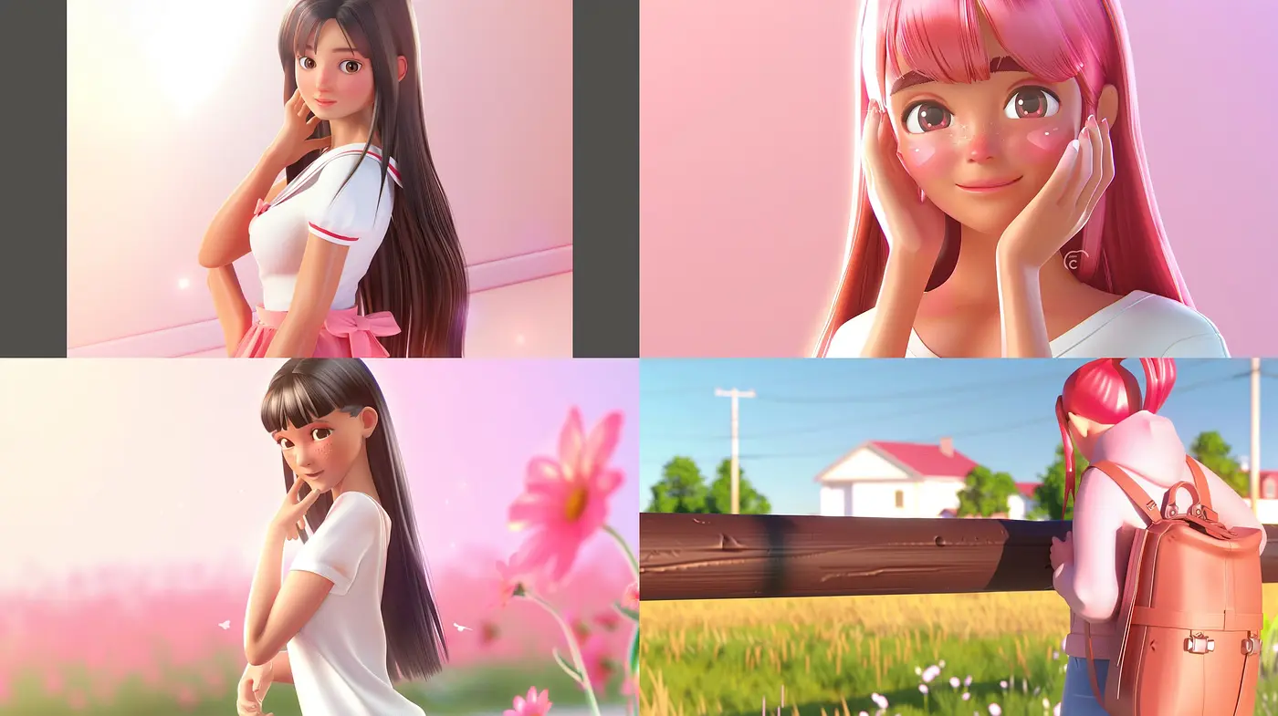Dreamy Pastel Panorama: A Uniform Aesthetic of Soft Tones and Anime Inspiration - Midjourney sref style