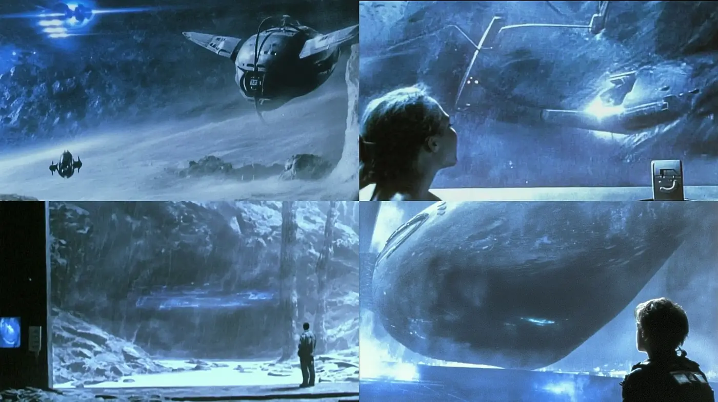 Ethereal Cinematic Panorama: A Sci-Fi Stylistic Convergence - Midjourney sref style