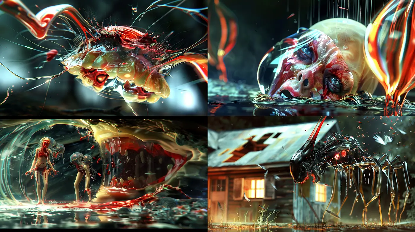 Surrealistic Nightmare: A Cohesive Journey Through Hyperdetailed Horror - Midjourney sref style