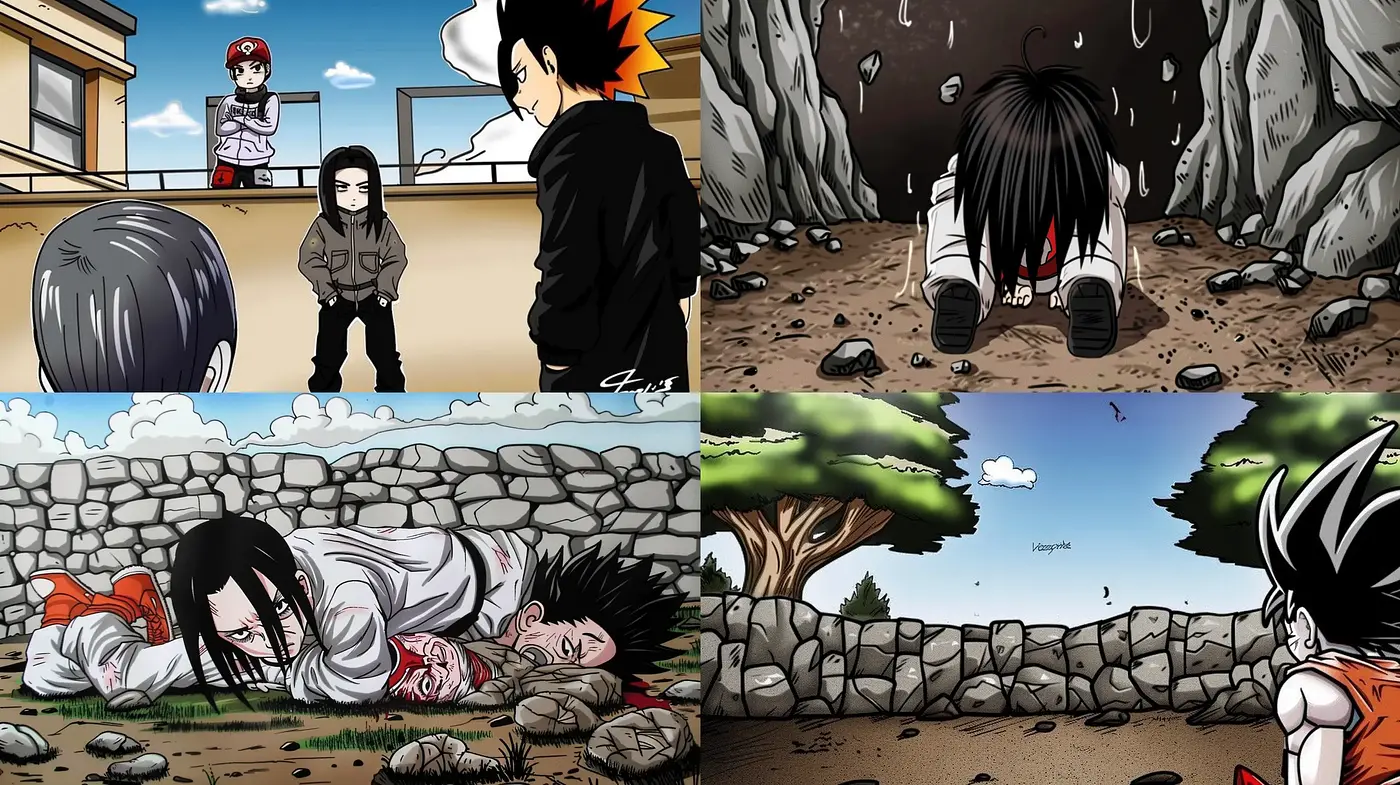 Stylized Manga-esque Illustrations with Dramatic Contrast - Midjourney sref style