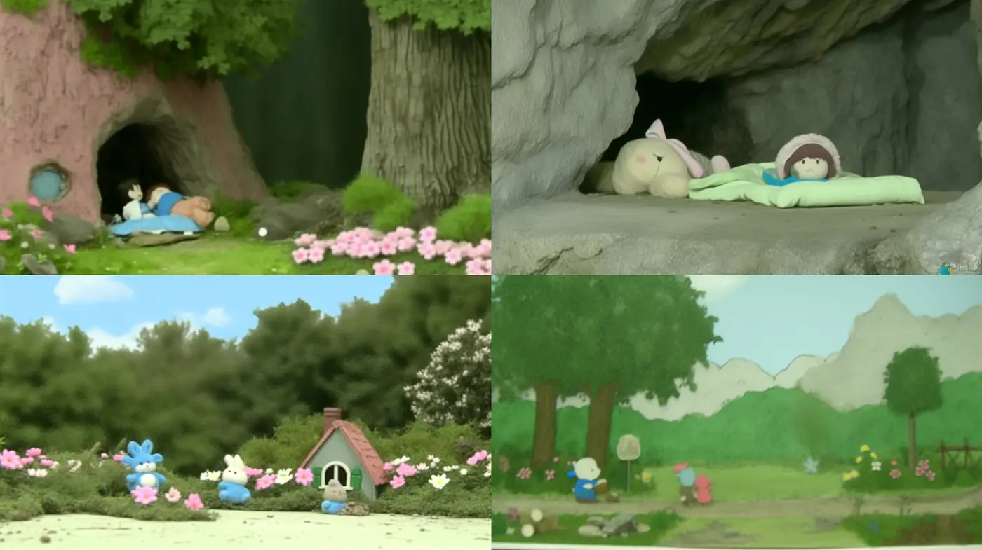 Whimsical Pastoral Vignettes in Soft Hues - Midjourney sref style