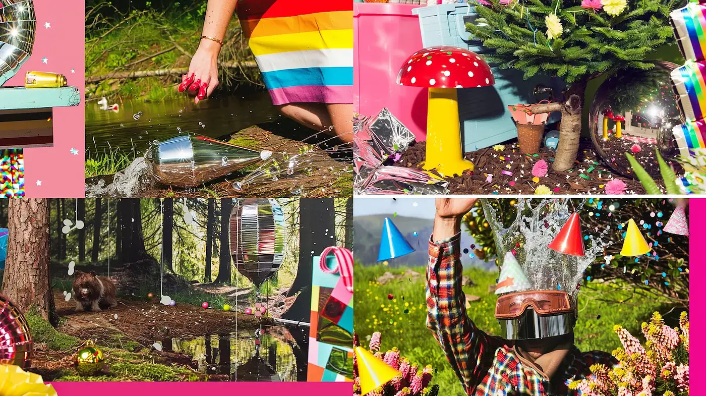 Whimsical and Playful Nature Scenes with a Vibrant Aesthetic - Midjourney sref style