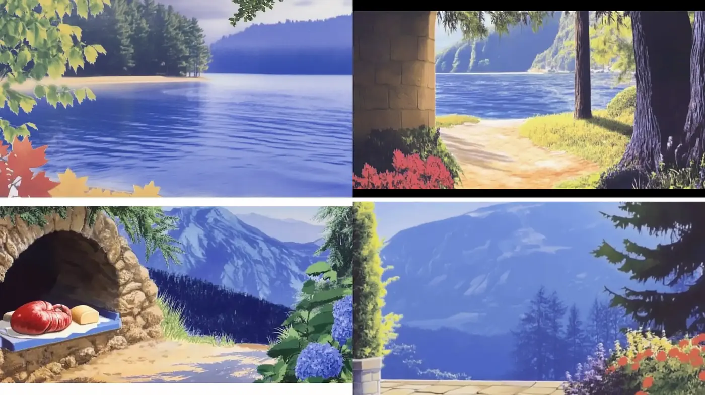 Serenity in Nature: Consistent Elements of Calm Across Scenic Landscapes - Midjourney sref style