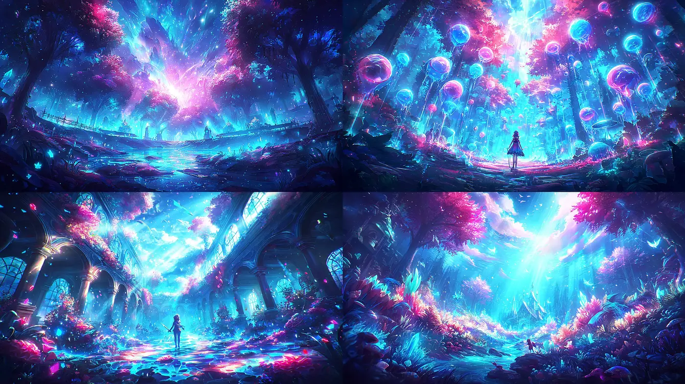 Luminous Fantasia with Surreal Elements - Midjourney sref style