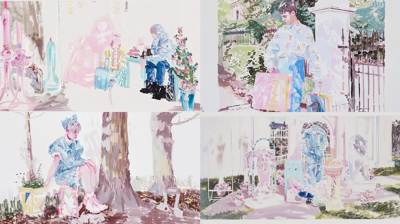 Ethereal Pastel Dreamscapes: A Soft-hued Painterly Fusion - Midjourney sref style