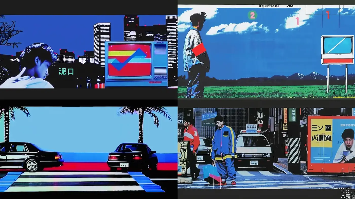 Vibrant Synthwave Aesthetic with Urban Influences - Midjourney sref style