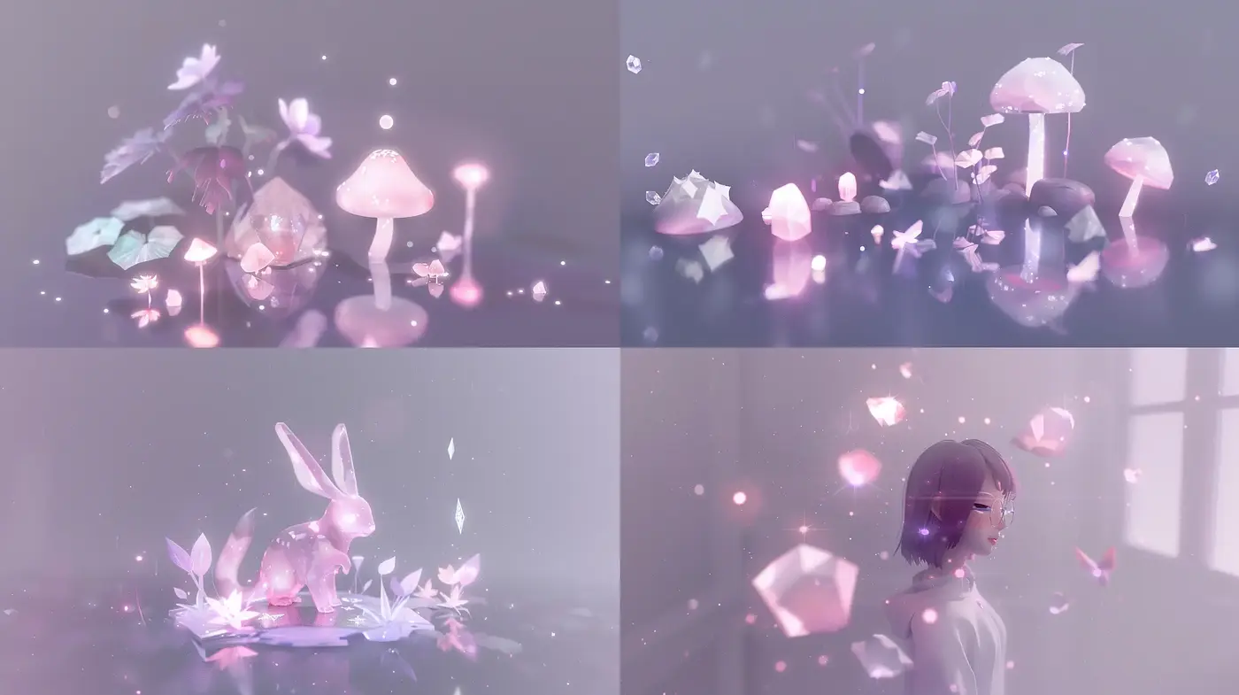 Ethereal Pastel Dreamscape with Harmonious Symmetry and Luminous Intensity - Midjourney sref style