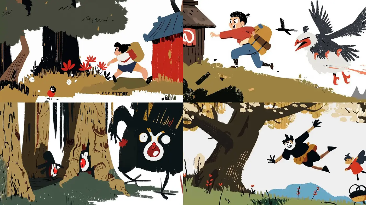 Rustic Narrative Charm: An Exploration of Folk Art Storytelling in a Digital Era - Midjourney sref style