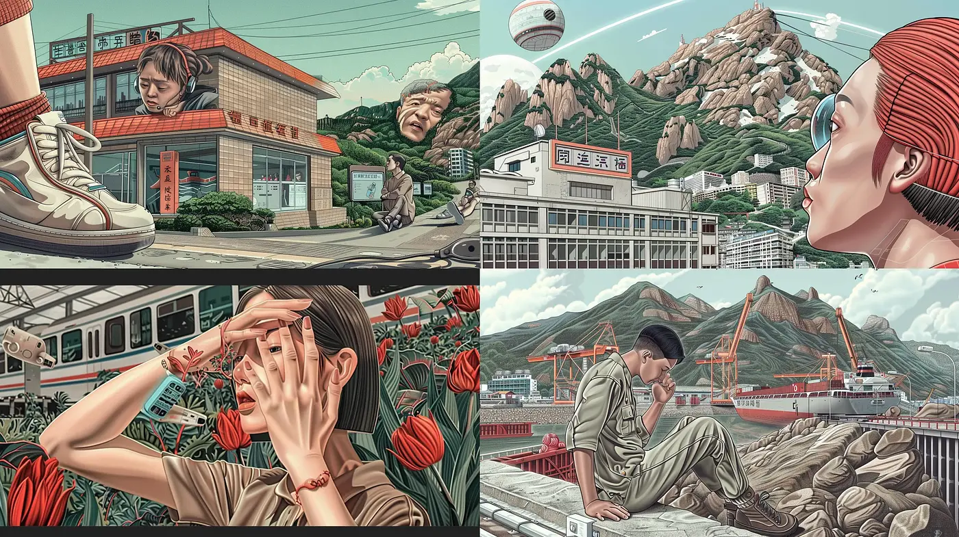 Vibrant Surrealistic Narratives in Hyper-Realistic Detail - Midjourney sref style