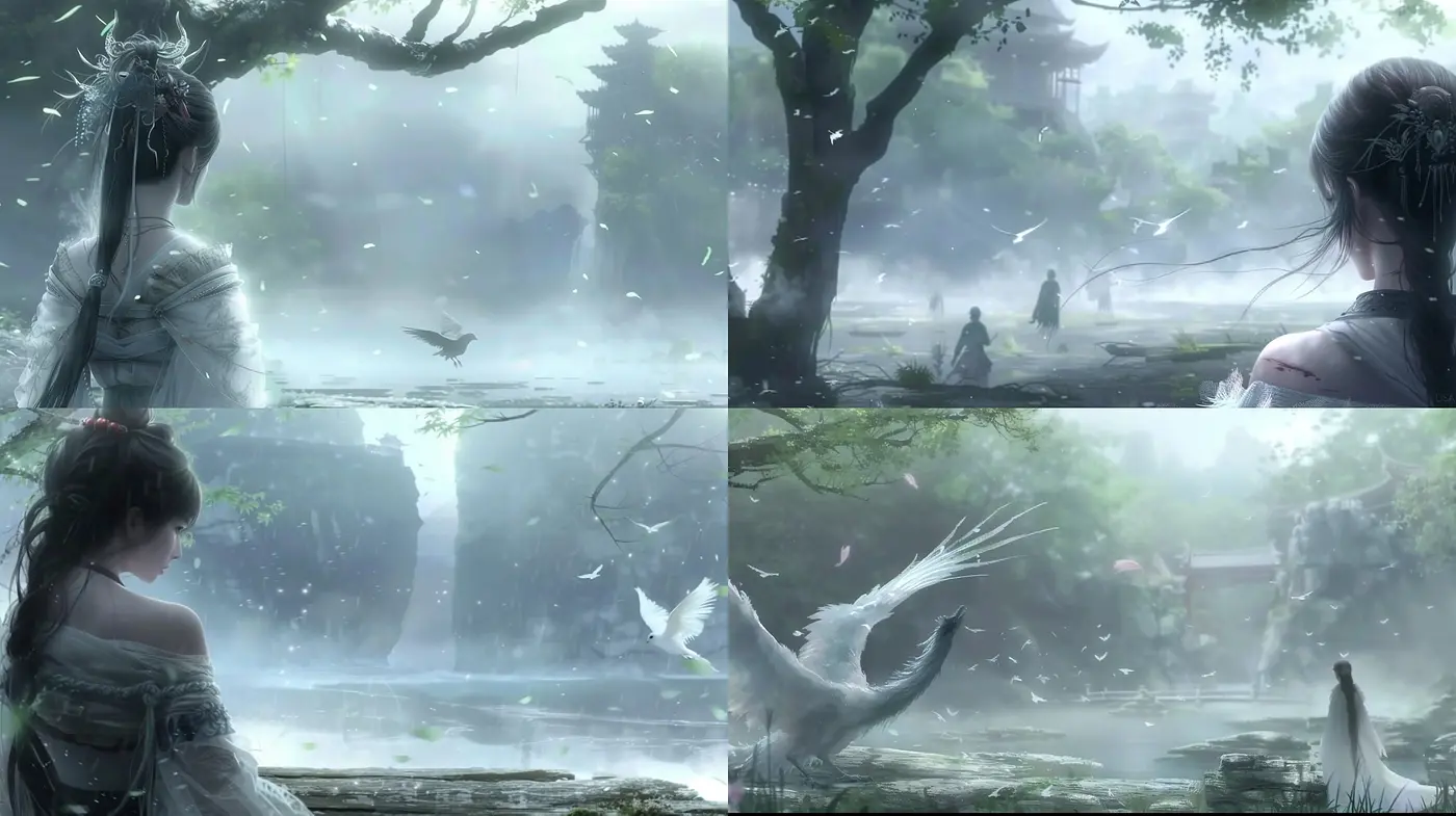 Ethereal Dreamscapes: A Fusion of Serenity and Mystic Splendor - Midjourney sref style