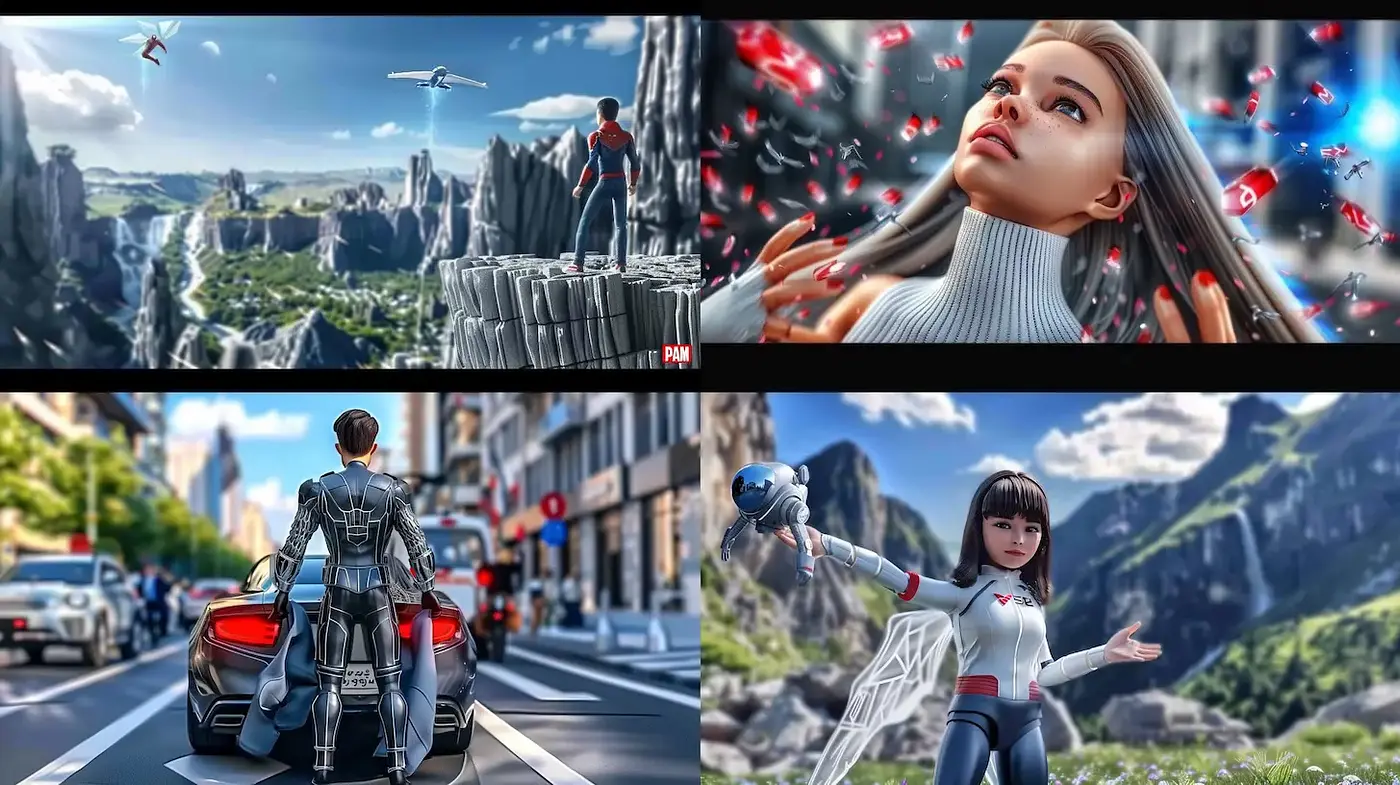 Dynamic and Vibrant Digital Art with a Slightly Futuristic Touch - Midjourney sref style