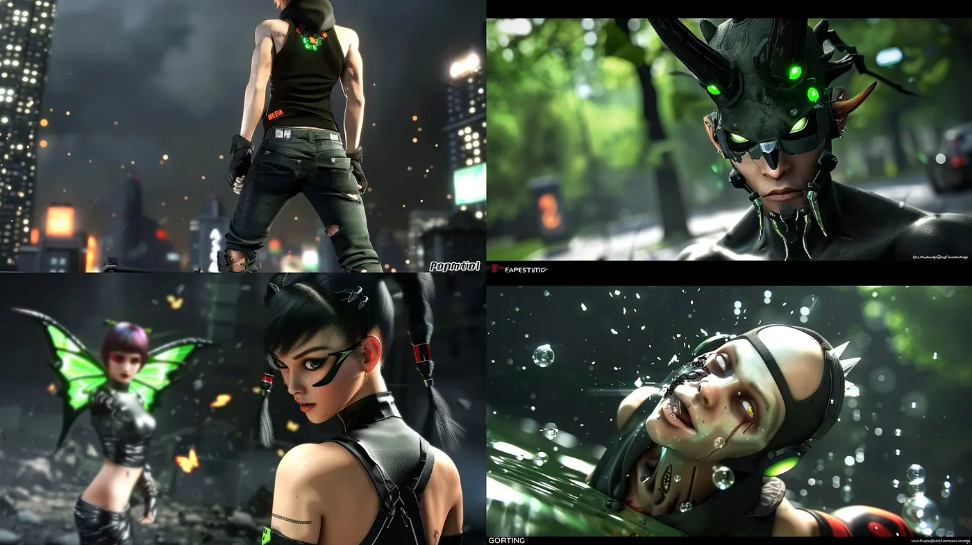 Futuristic Nocturnal Essence with an Intricate Cyberpunk Aesthetic - Midjourney sref style