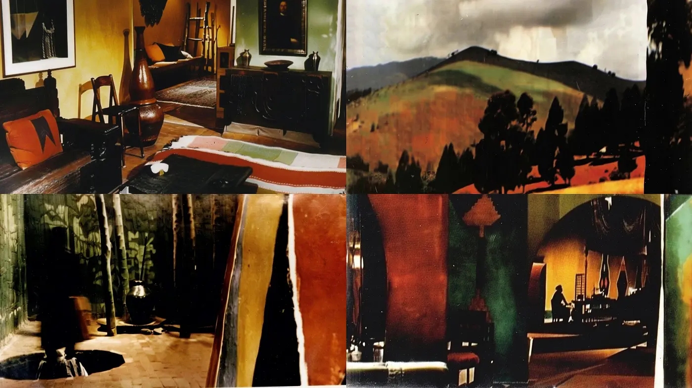 Warmly Vintage Textured Artistry with a Melancholic Atmosphere - Midjourney sref style