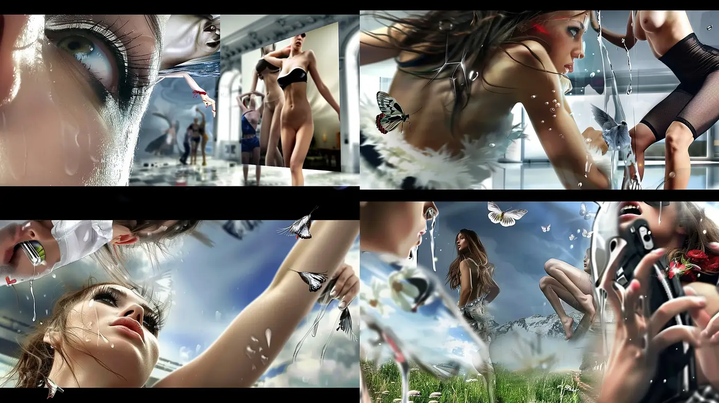 Ethereal Dreamscapes with Surrealistic Elegance - Midjourney sref style