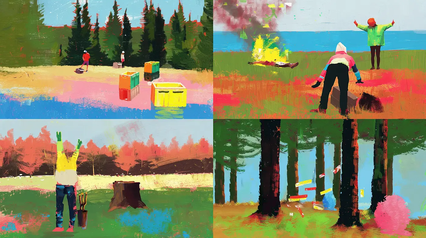 Vibrant Expressionist Brushwork and Chromatic Harmony - Midjourney sref style