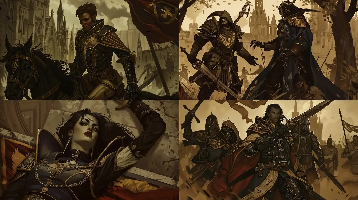 Epic Overture of Moody Fantasy Illustrations - Midjourney sref style