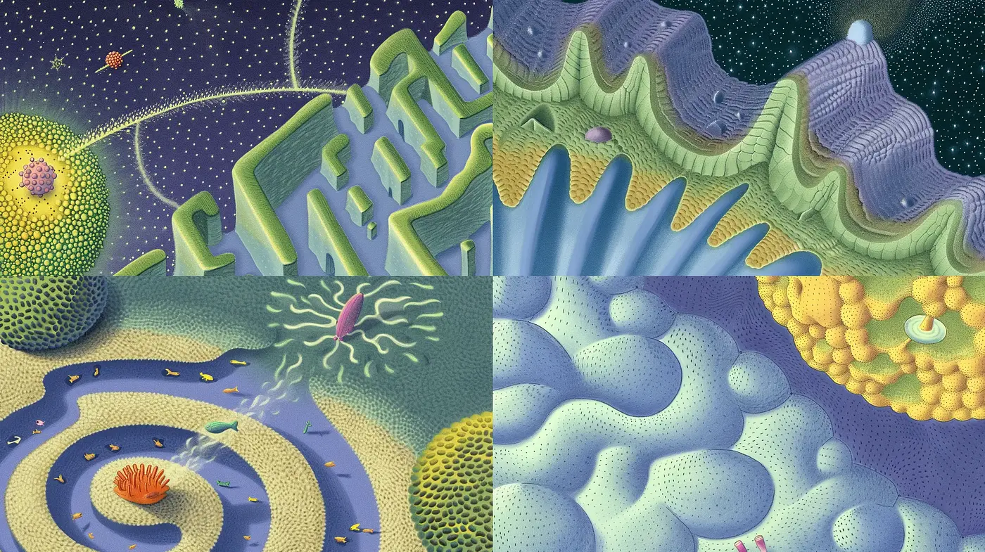 Ethereal Dreamscape Synthesis: A Consistent Enigmatic Aesthetic - Midjourney sref style