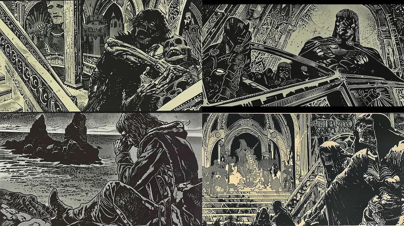 Dark and Dramatic Narrative Storytelling - Midjourney sref style