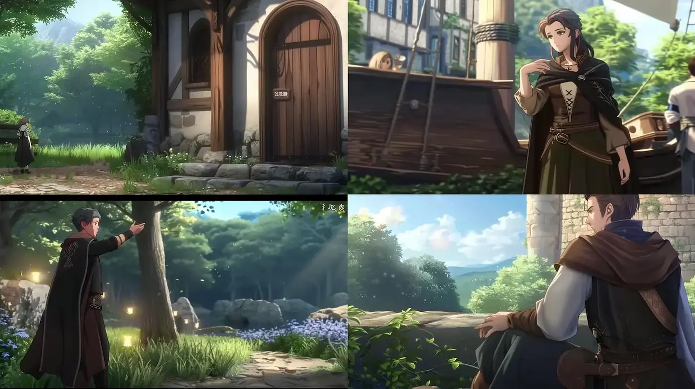 Whimsical and Lush Fantasy Landscapes with Anime Influences - Midjourney sref style