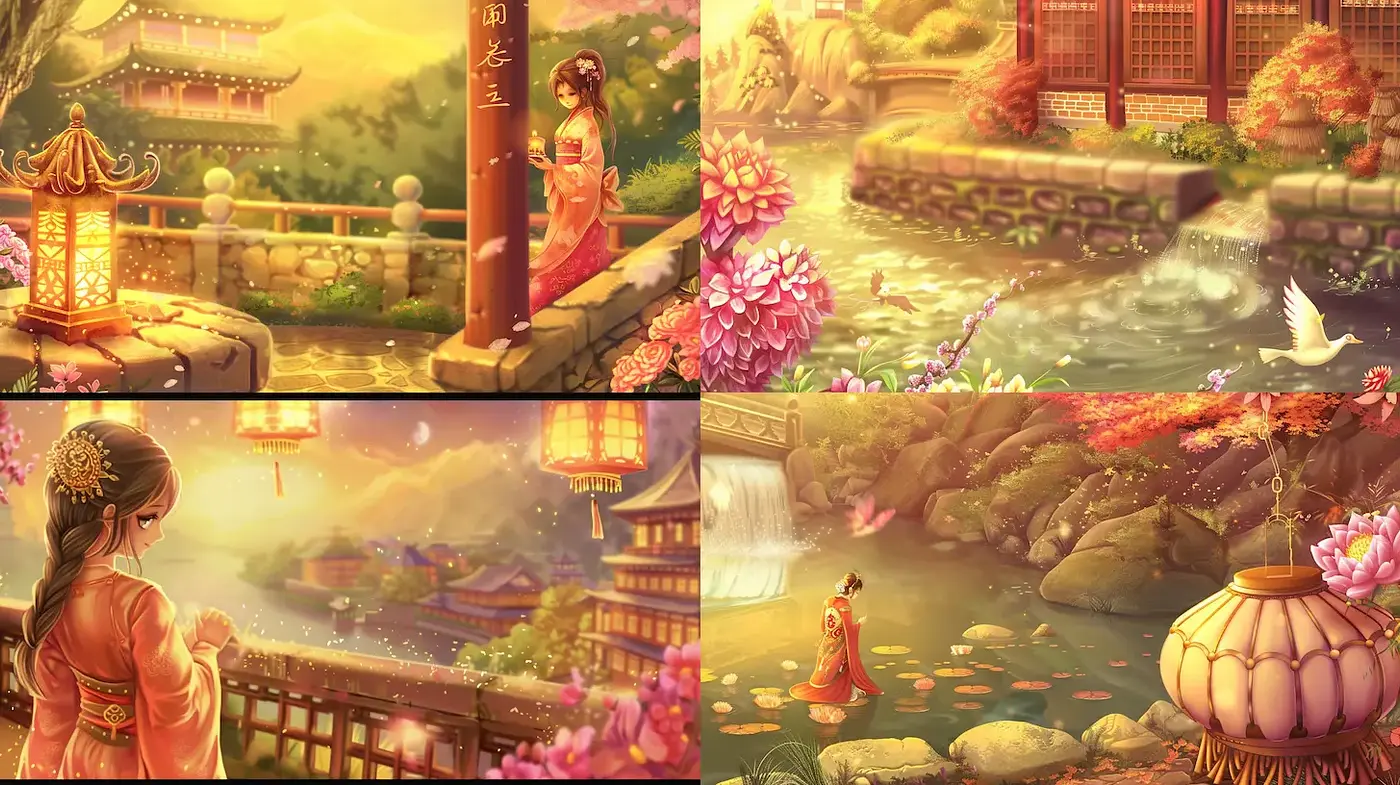 Serene and Elegant Eastern Landscape Aesthetics - Midjourney sref style