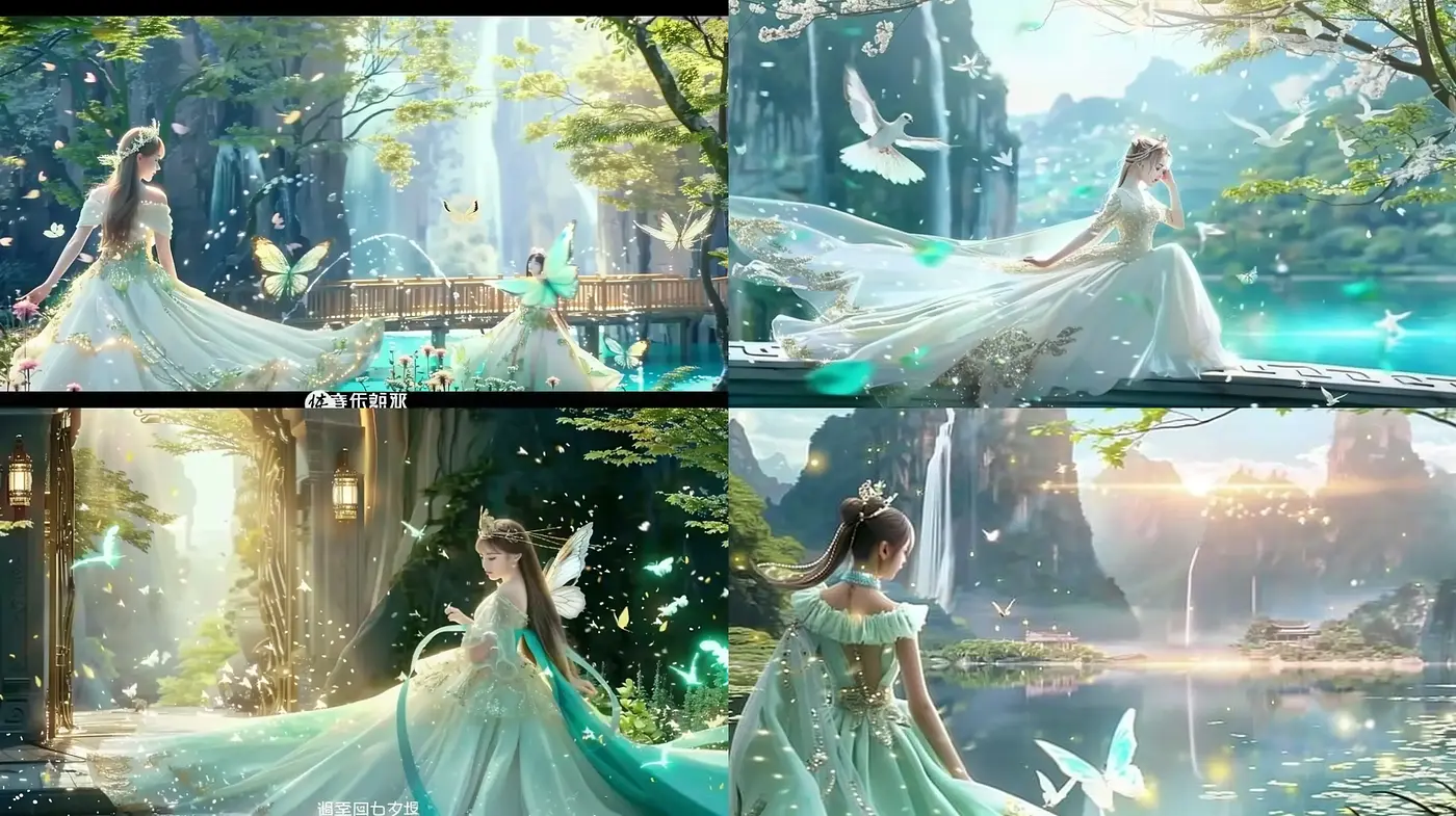 Enchanted Ethereal Realms: A Luminescent Fantasia Blending Serenity and Elegance - Midjourney sref style
