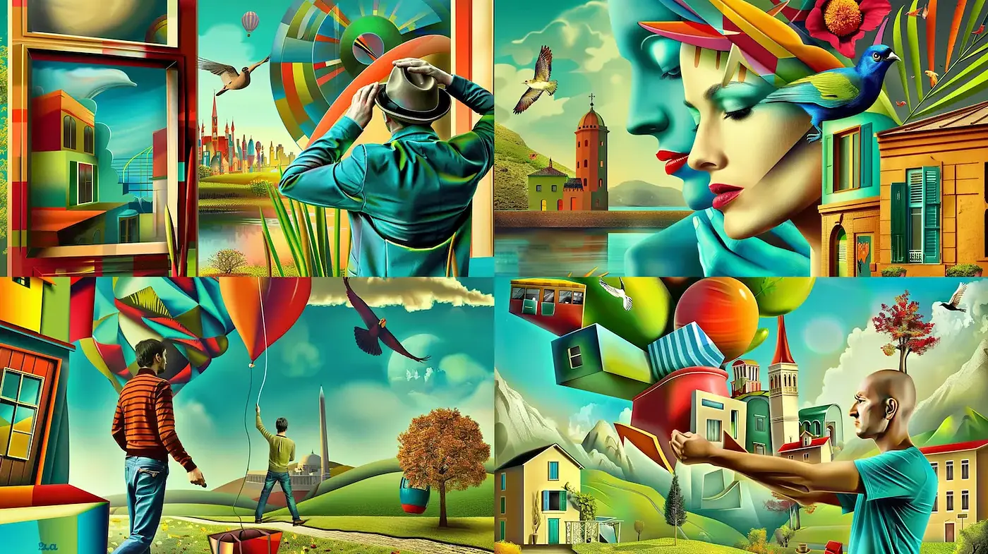 Vibrant and Surreal Exploration of Color and Form - Midjourney sref style