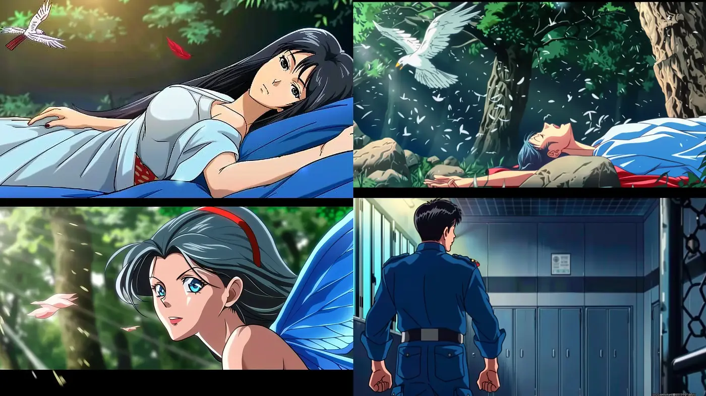 Lush Anime Dreamscape: A Fusion of Serene Fantasy and Vivid Reality - Midjourney sref style