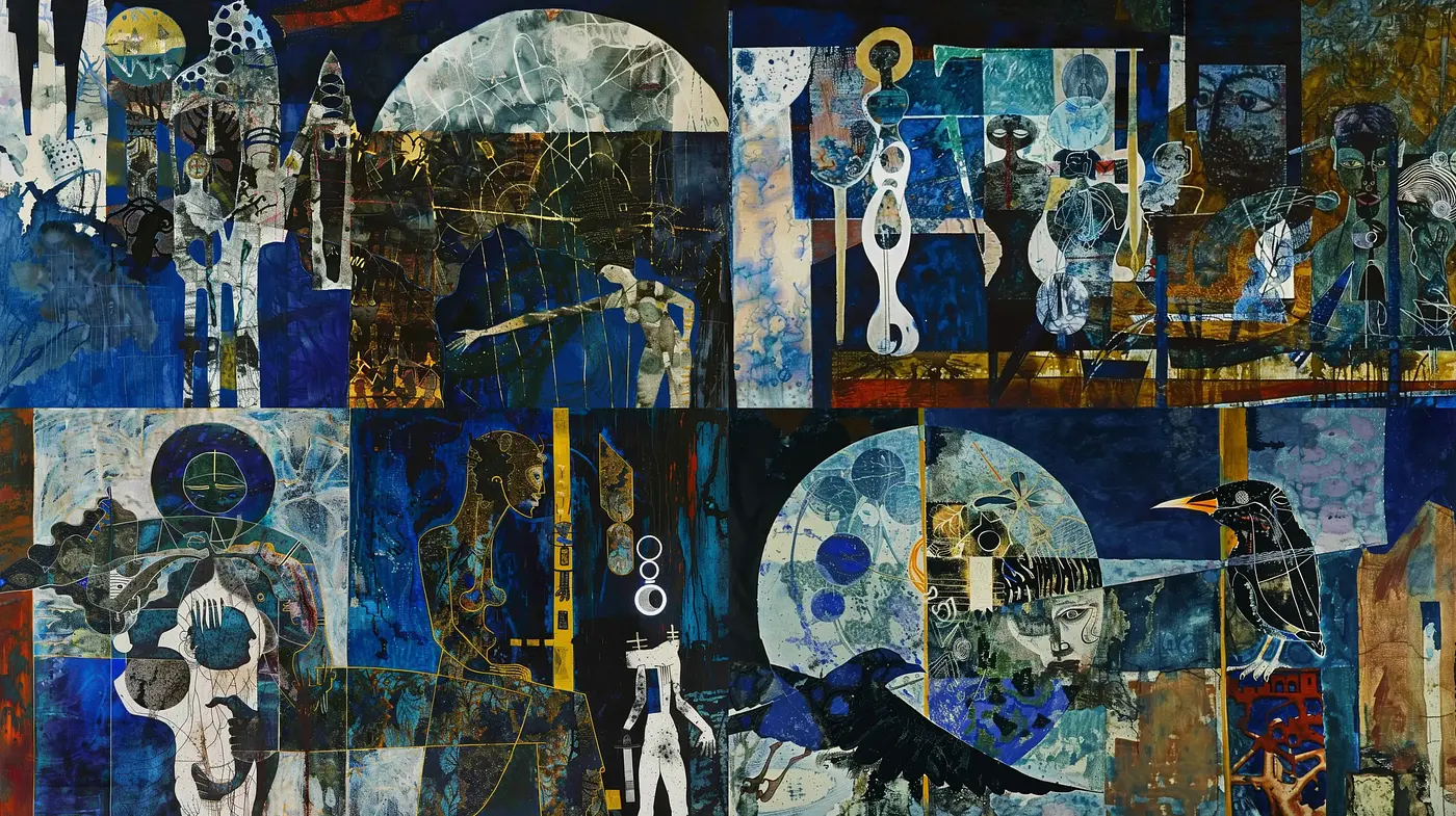 Nocturnal Symphony of Abstract Narratives - Midjourney sref style