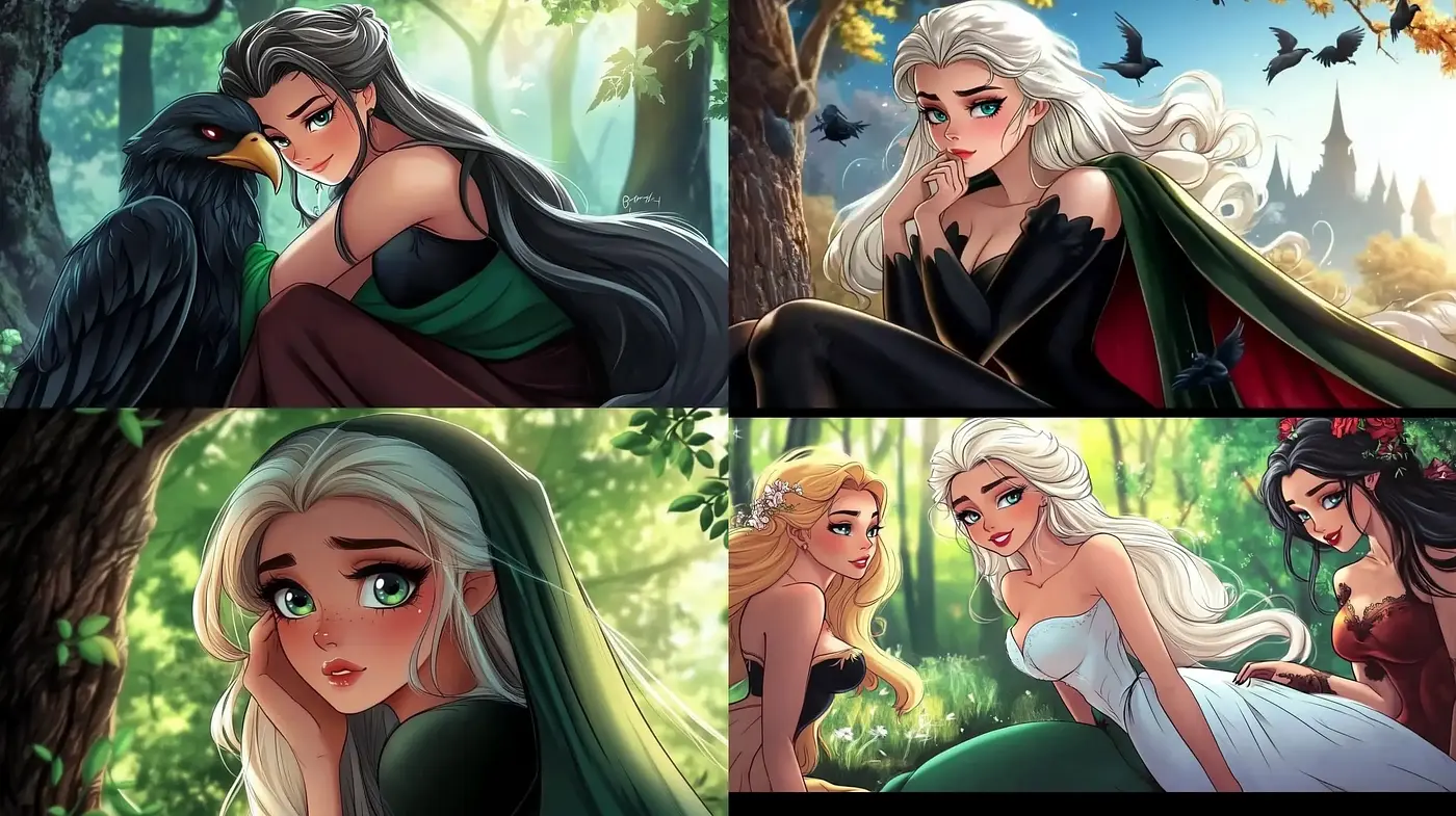 Enchanted Serenity: A Harmonious Blend of Vivid Colors and Fairytale Romance - Midjourney sref style