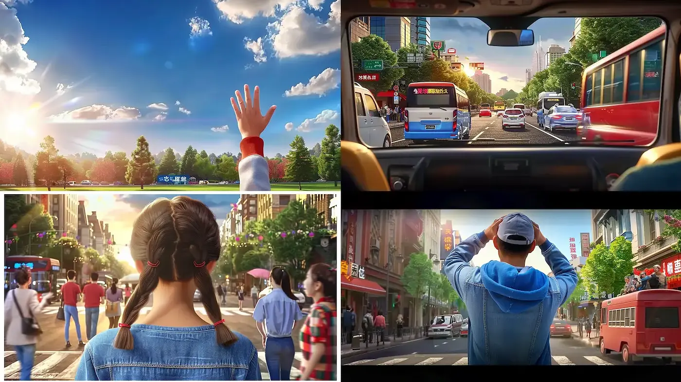 Cinematic Urban Life with Playful Elements and Vivid Imagery - Midjourney sref style