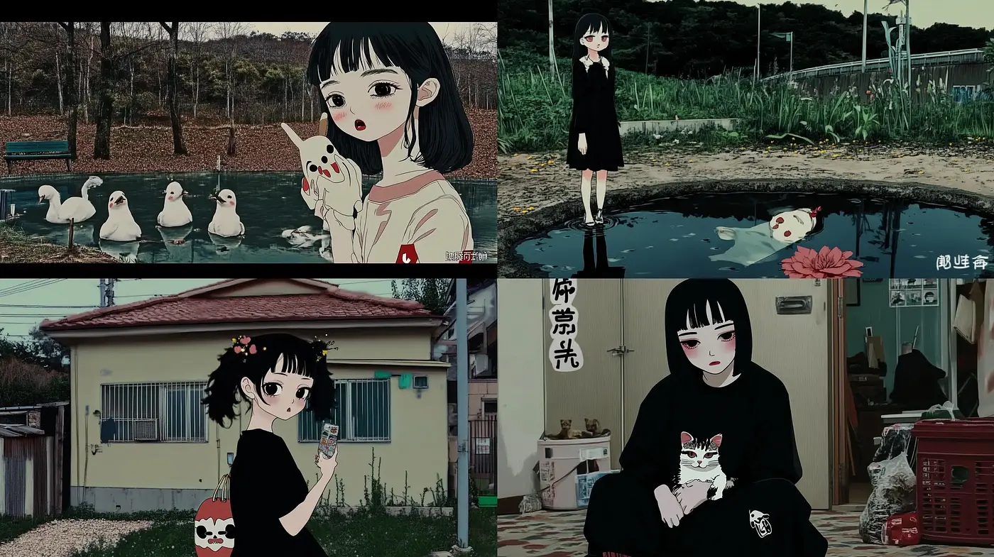 Serene Anime-Inspired Tableaus with Earthy Tones and Cinematic Composition - Midjourney sref style