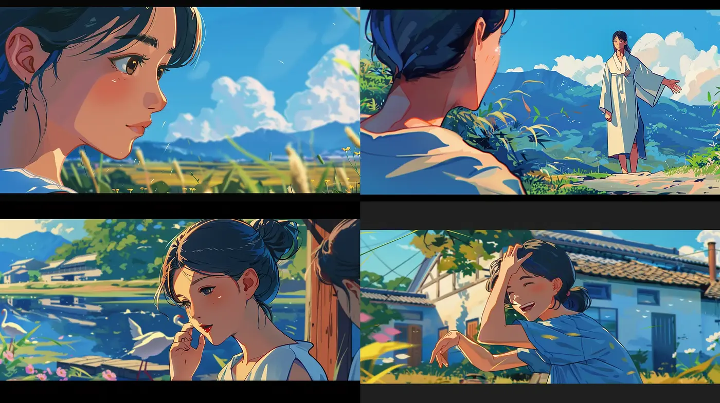 Idyllic Serenity in Animated Brushstrokes - Midjourney sref style