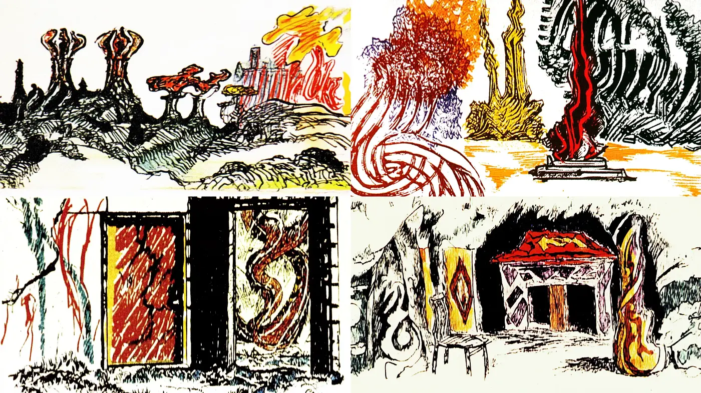 Vibrant Expressionist Sketches with Dreamlike Surrealism - Midjourney sref style