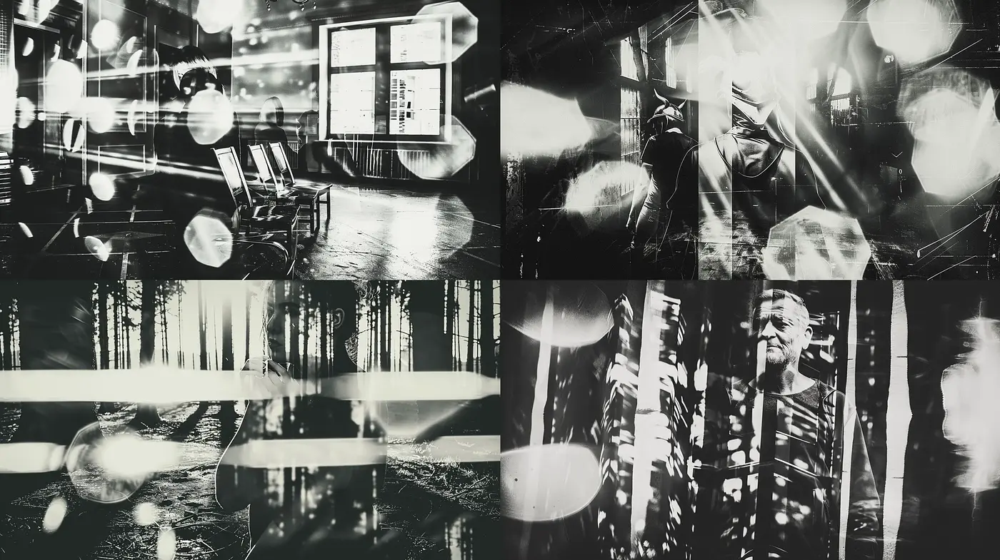 Neo-Noir Dreamscape: A Fusion of Vintage Aesthetics and Modern Mystery - Midjourney sref style
