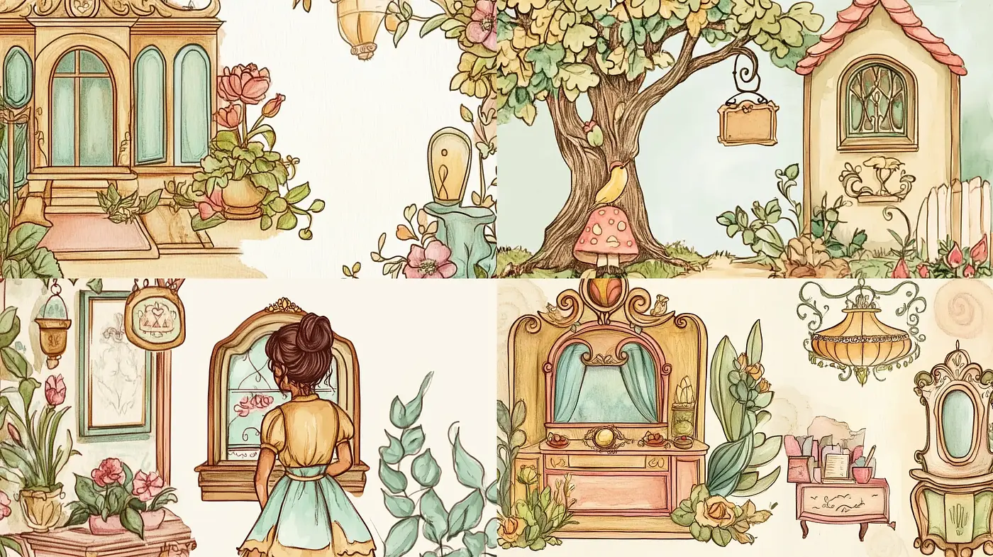 Whimsical Storybook Illustrative Enchantment - Midjourney sref style