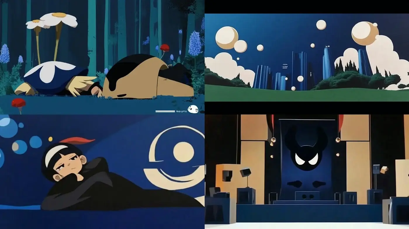 Nocturnal Dreamscape: A Stylized Homage to Serene Anime Nightscapes - Midjourney sref style