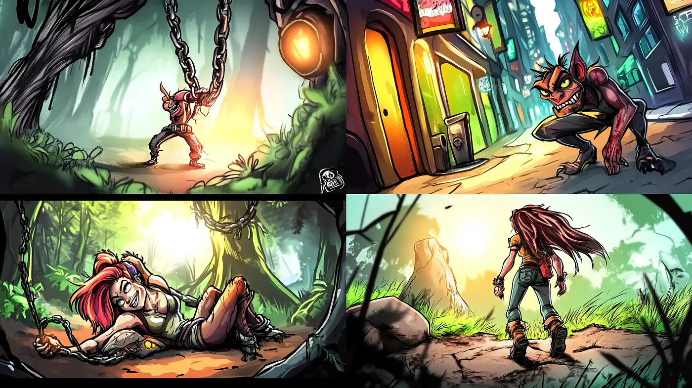 Vibrant Comic Fantasy: An Exploration of Lush and Dynamic Illustration - Midjourney sref style