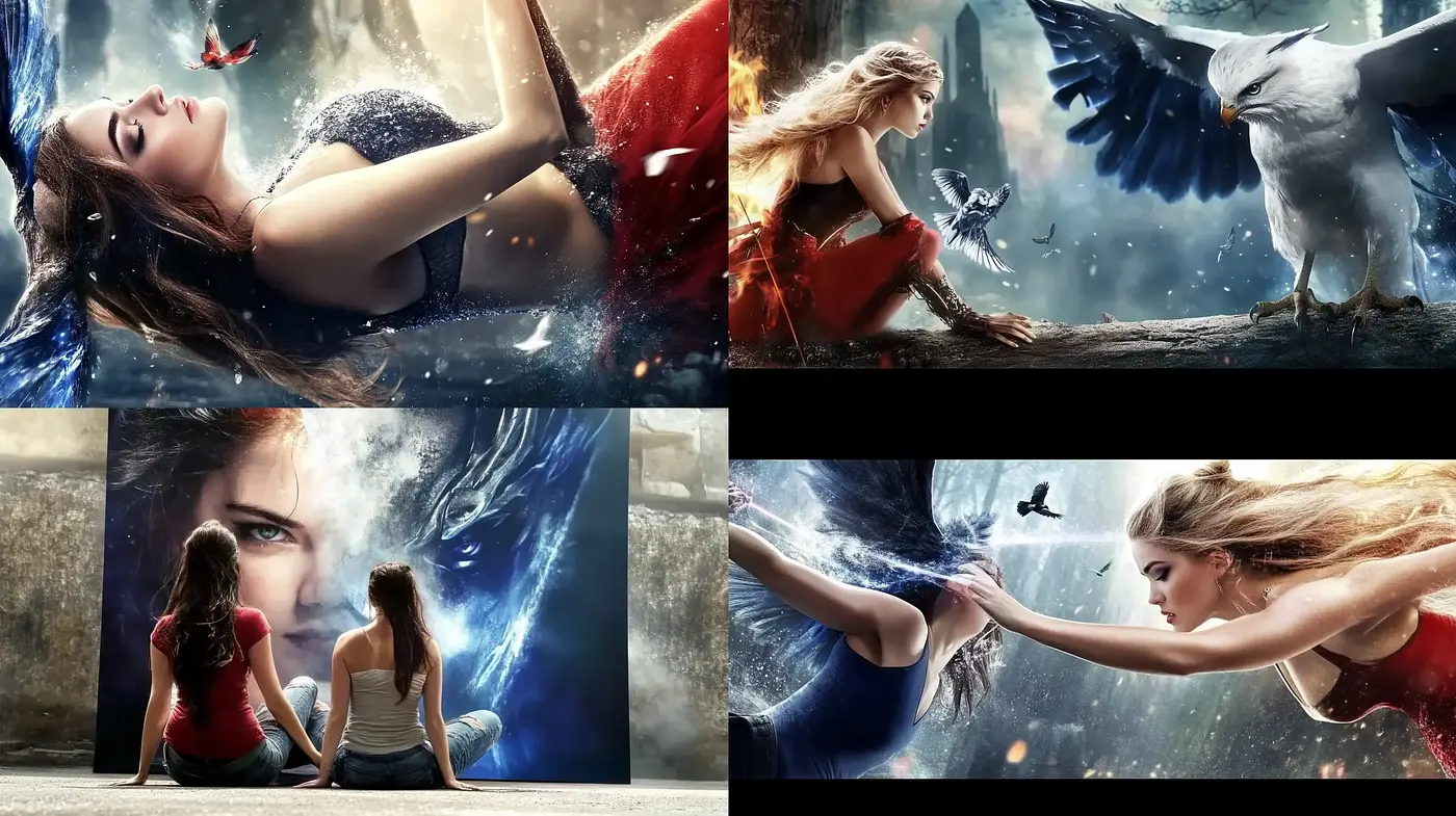 Ethereal Dreamscape Portraiture with a Cinematic Fantasy Flair - Midjourney sref style