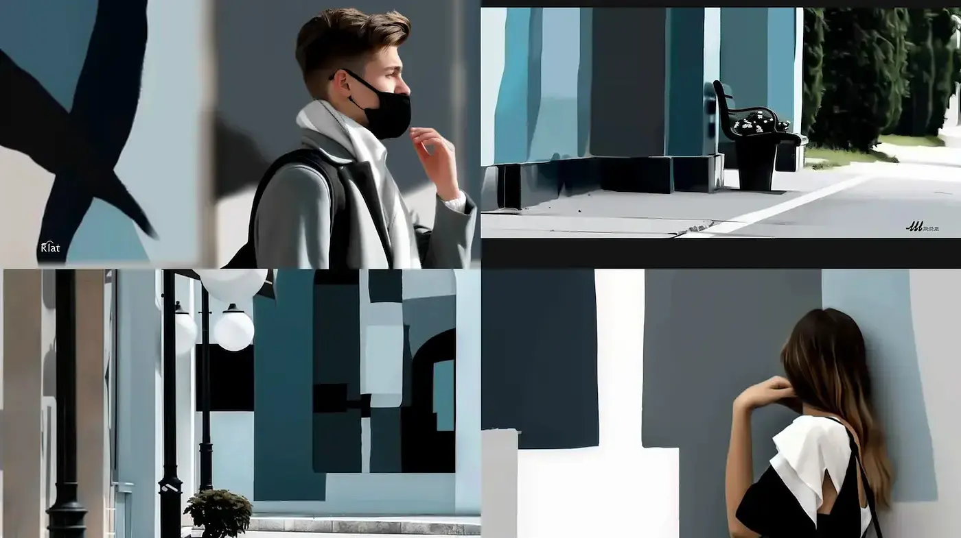Contemporary Urban Aesthetics with a Somber Palette - Midjourney sref style