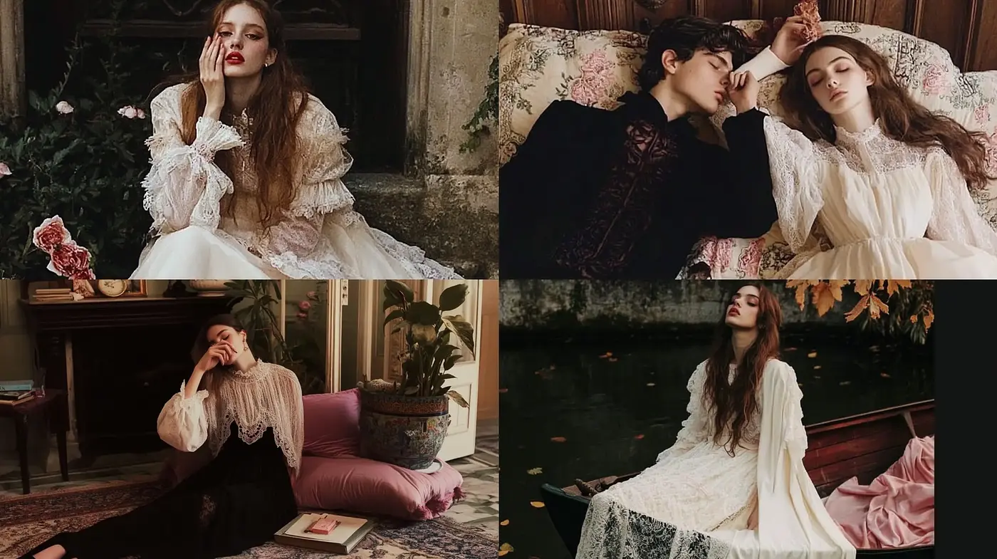 Ethereal Elegance: A Timeless Enchantment in Warm Hues - Midjourney sref style