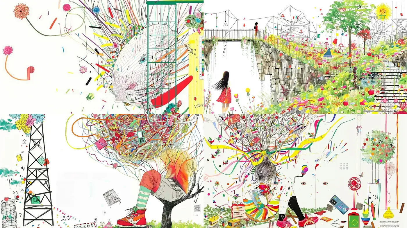 Surreal Abstraction in Lush Technicolor - Midjourney sref style