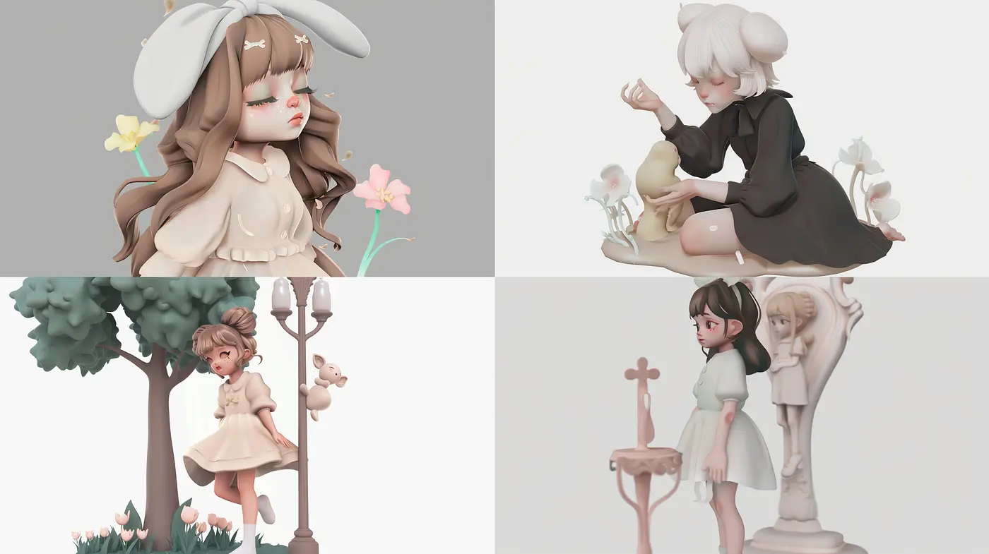 Soft Pastel Dreamscapes with a Surreal Touch - Midjourney sref style
