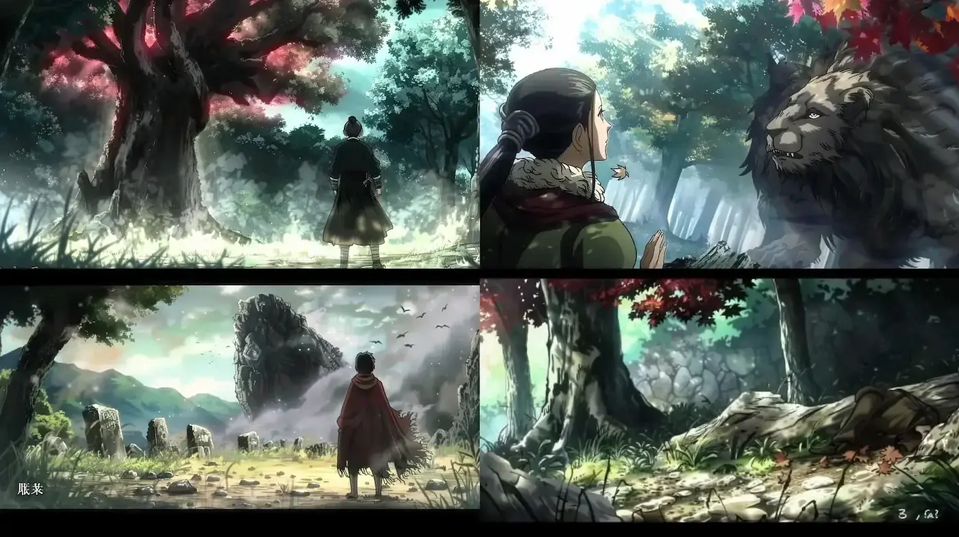 Epic Fantasy Landscape with a Mystical Touch - Midjourney sref style