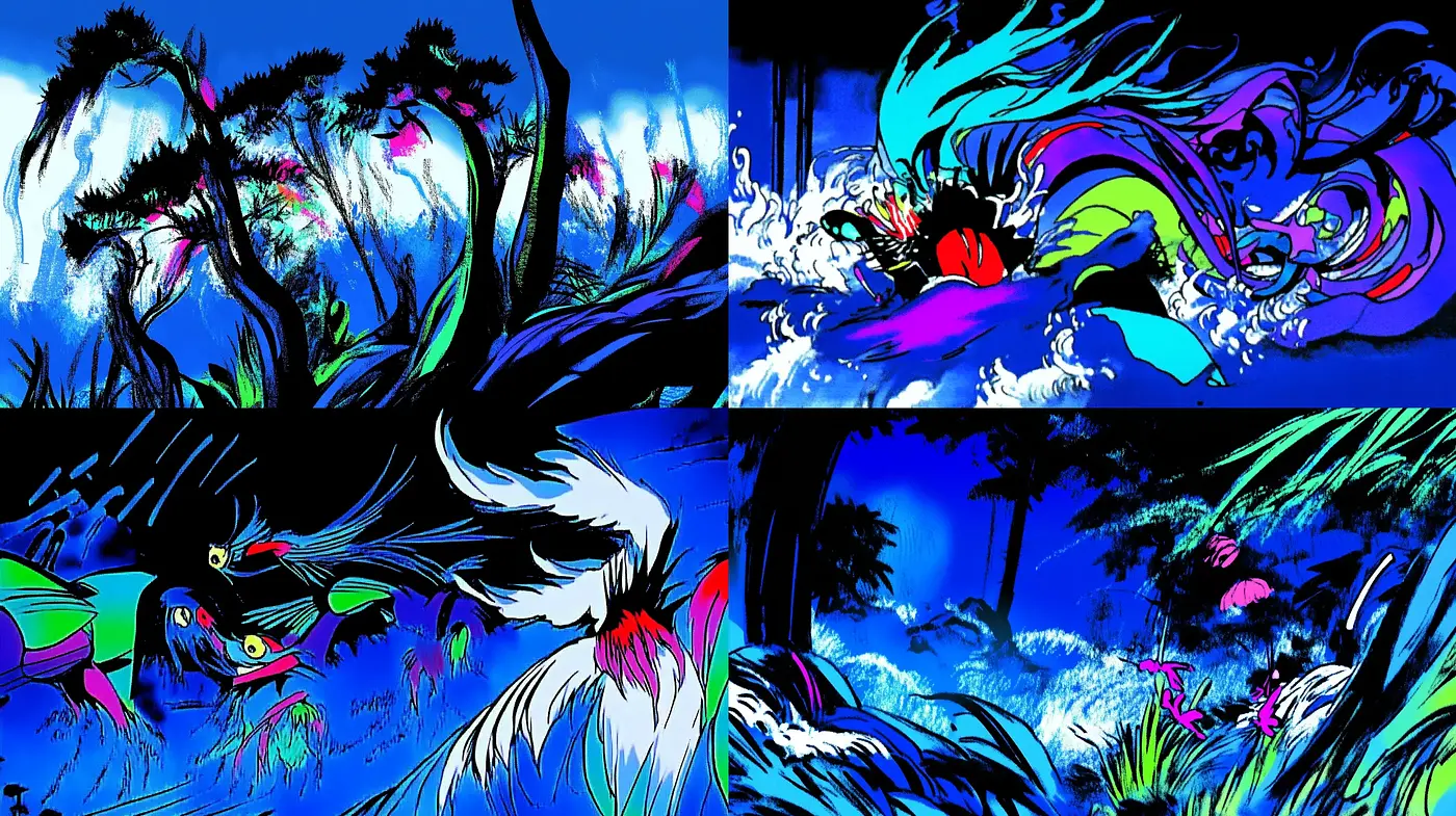 Luminous Dreamscape Expressions in Form and Color - Midjourney sref style