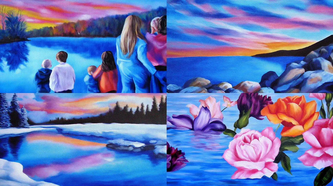 Vibrant landscape scenes with a touch of impressionistic flair - Midjourney sref style
